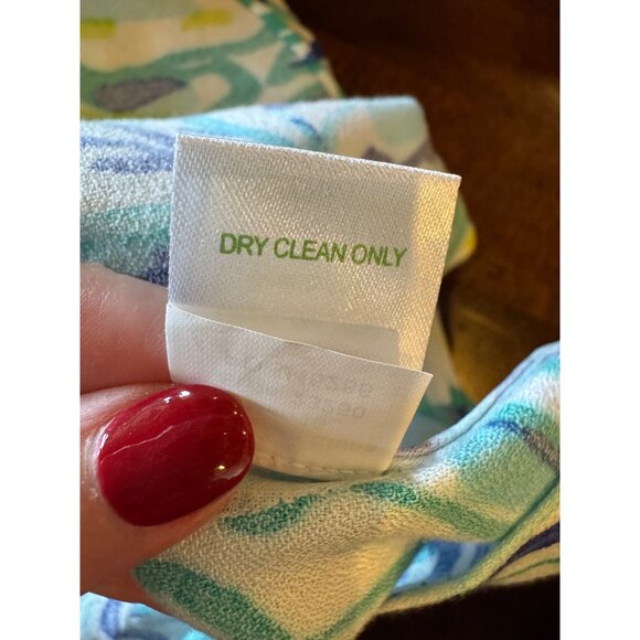 Lilly Pulitzer Dress Women Medium Blue Achelle Pool Blue Stay Cool Swing Mini - Picture 11 of 11